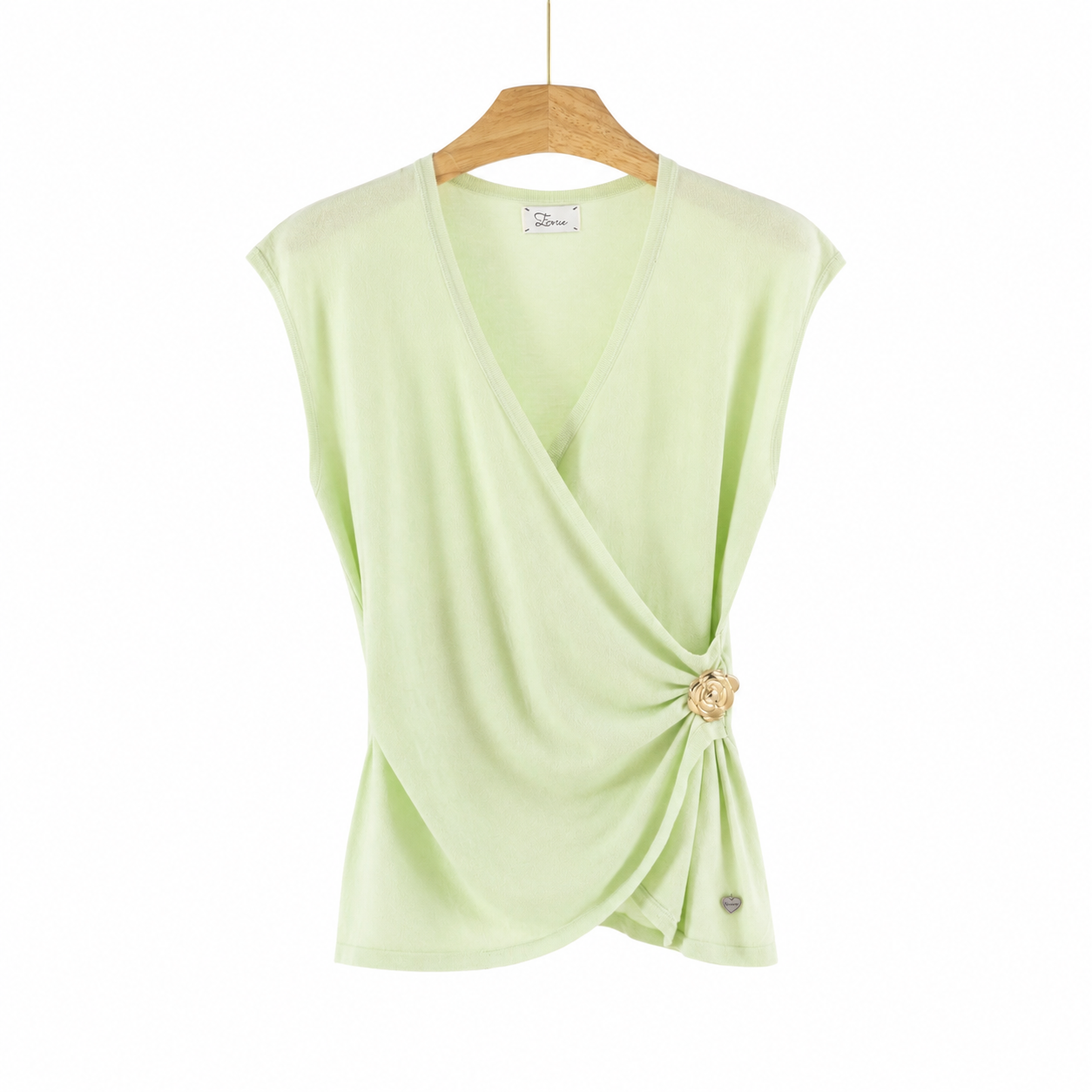 Top Drappeggiato Fiore Gioiello art 7081