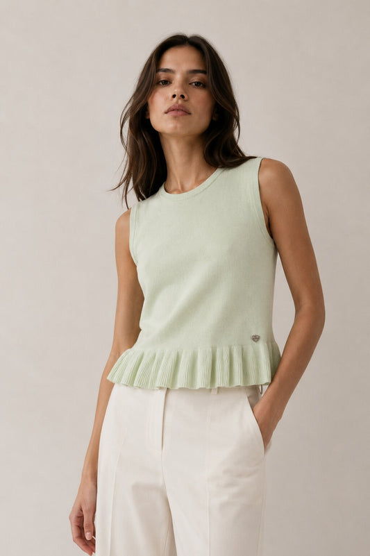 Maglia Donna Knit con Volant ART 7087