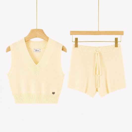 Completo Donna Knit Top + Shorts ART 7071