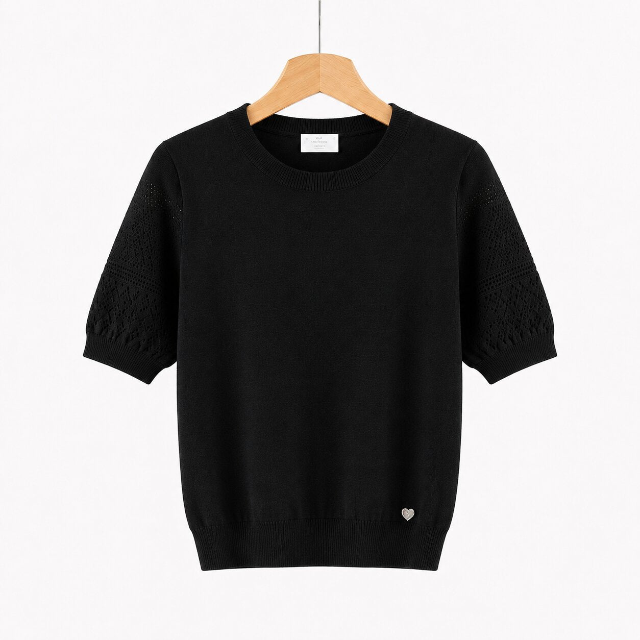 Maglia Knit Premium con Maniche Ricamate art 7075
