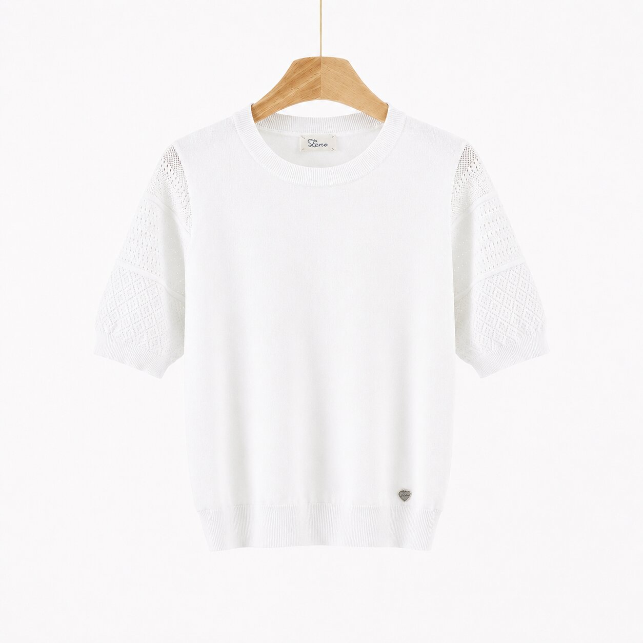 Maglia Knit Premium con Maniche Ricamate art 7075