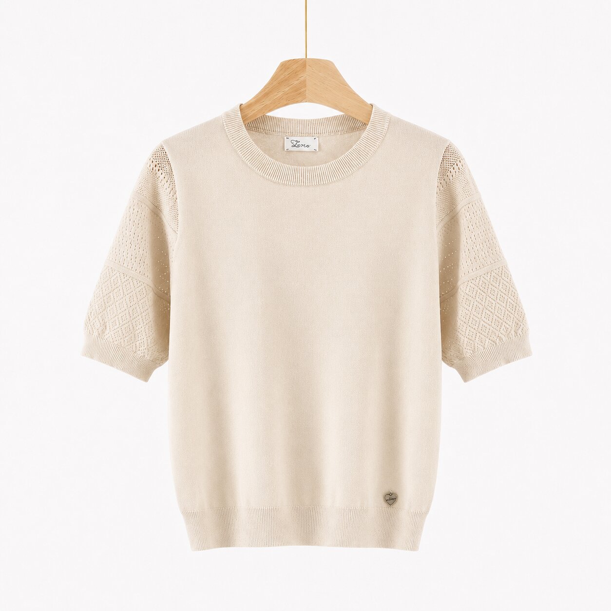 Maglia Knit Premium con Maniche Ricamate art 7075