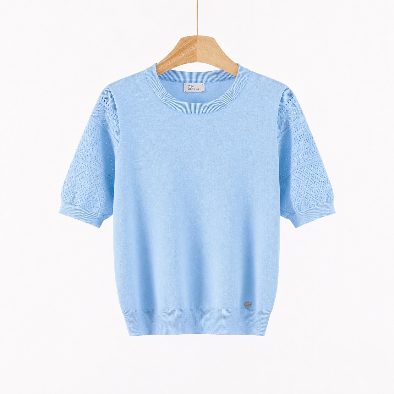 Maglia Knit Premium con Maniche Ricamate art 7075