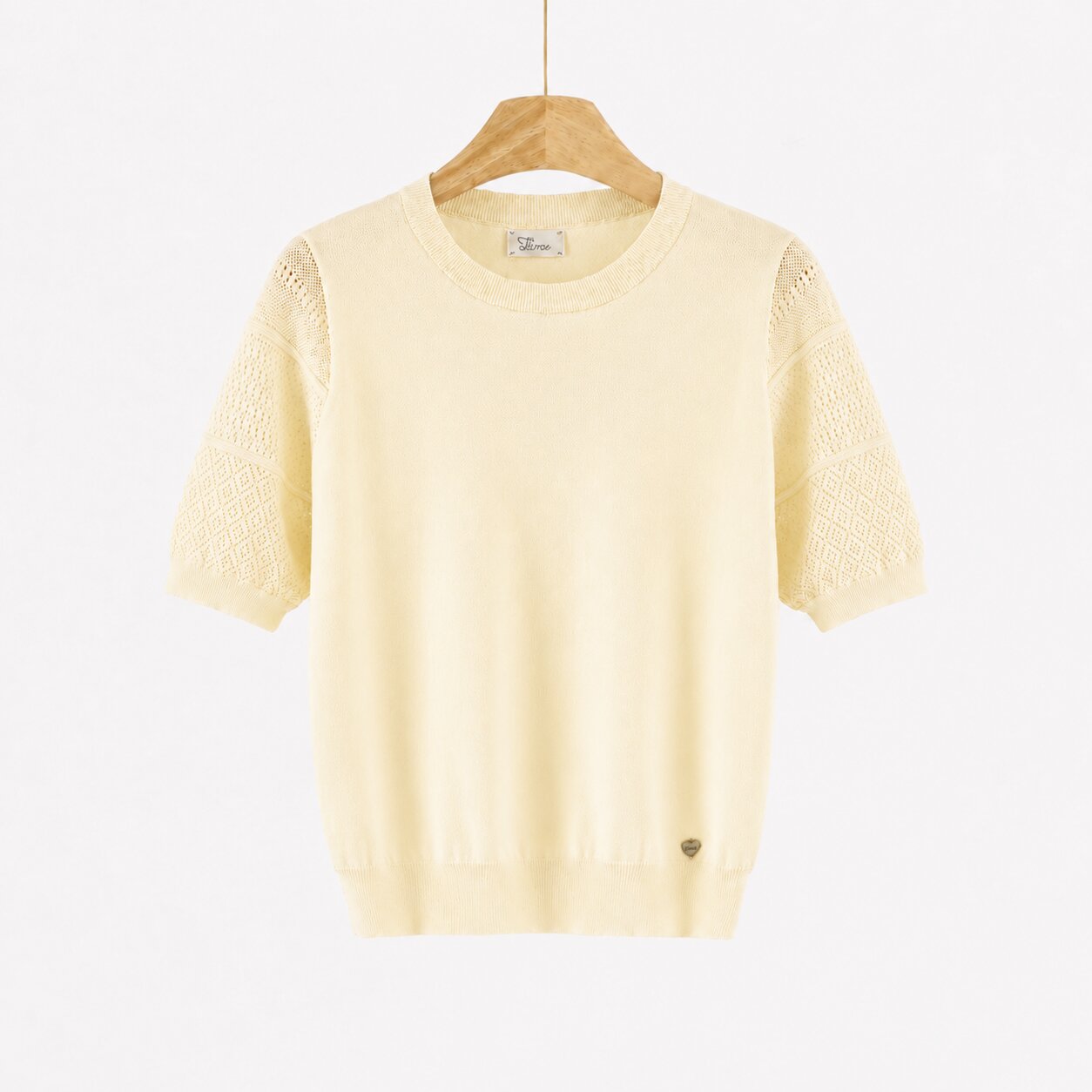 Maglia Knit Premium con Maniche Ricamate art 7075
